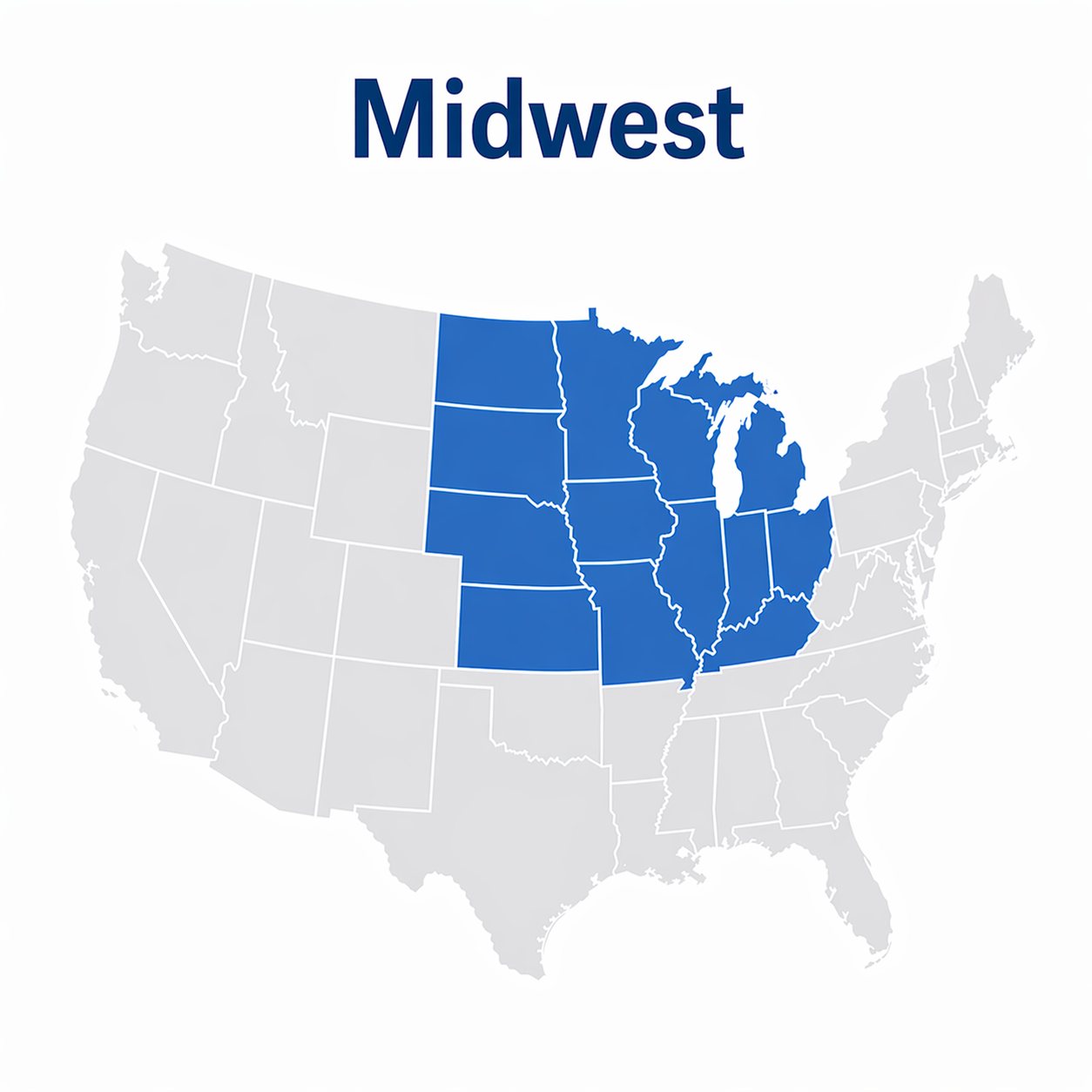 Midwest region map